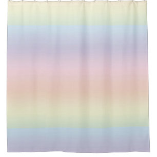 Pastel Rainbow Colour Stripe Pattern Shower
