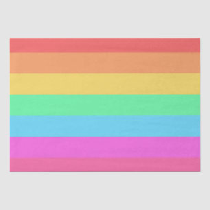 Pastel Rainbow Colour Stripes Design  Tissue Paper