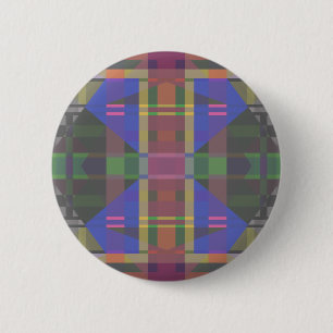 Pastel Rainbow Colourful Geometric 2 Inch Round Button