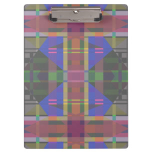 Pastel Rainbow Colourful Geometric Clipboard