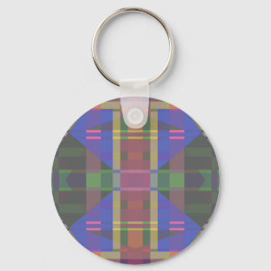 Pastel Rainbow Colourful Geometric Keychain