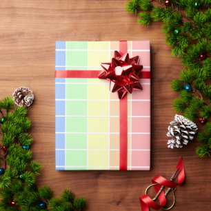 Pastel Rainbow Colourful Pattern Wrapping Paper