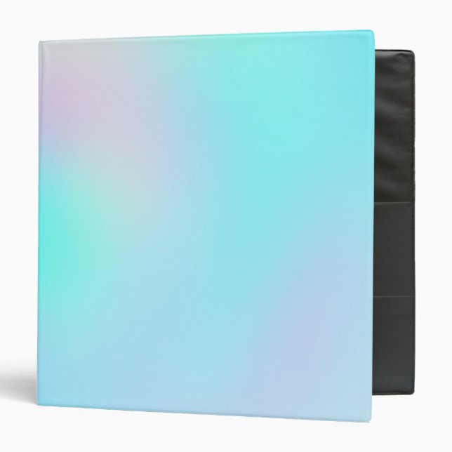 Pastel Rainbow Colours Abstract Blur Gradient Ombr Binder (Front/Inside)