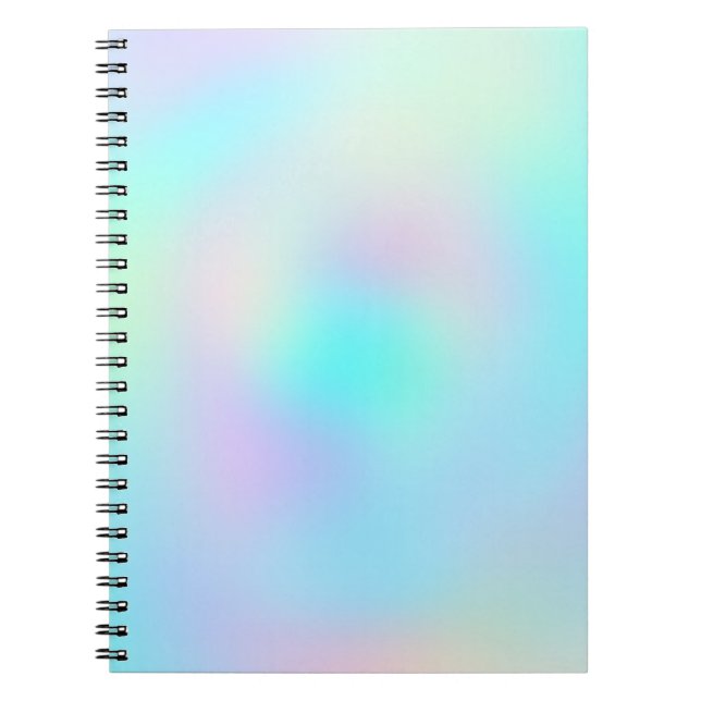 Pastel Rainbow Colours Abstract Blur Gradient Ombr Notebook (Front)