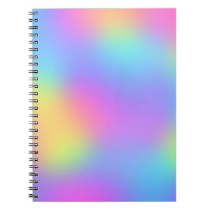 Pastel Rainbow Colours Abstract Blur Gradient Ombr Notebook