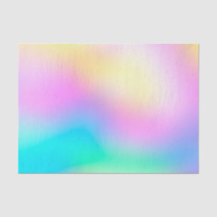 Pastel Rainbow Colours Abstract Blur Gradient Ombr Tissue Paper