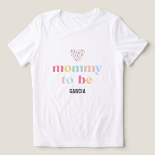 Pastel Rainbow Colours Baby Shower Mommy to be Tri-Blend Shirt