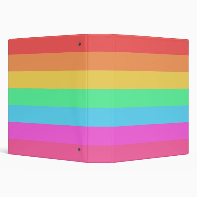 Pastel Rainbow Colours Stripes Design  Binder (Background)