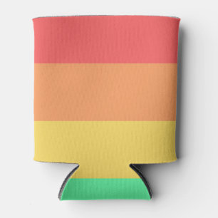 Pastel Rainbow Colours Stripes Design Can Cooler