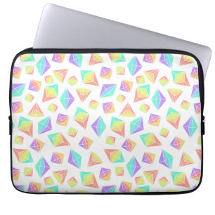 Pastel Rainbow Crystals Pattern Laptop Sleeve