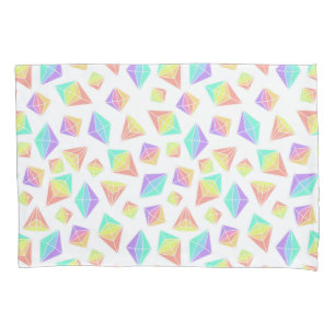 Pastel Rainbow Crystals Pattern Pillowcase