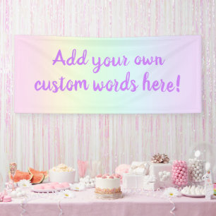 Pastel Rainbow Custom Banner