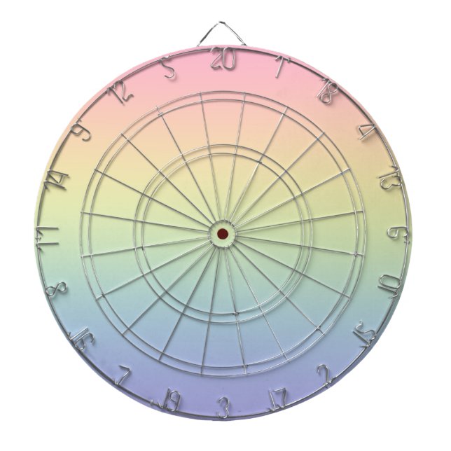 Pastel Rainbow Dartboard (Front)