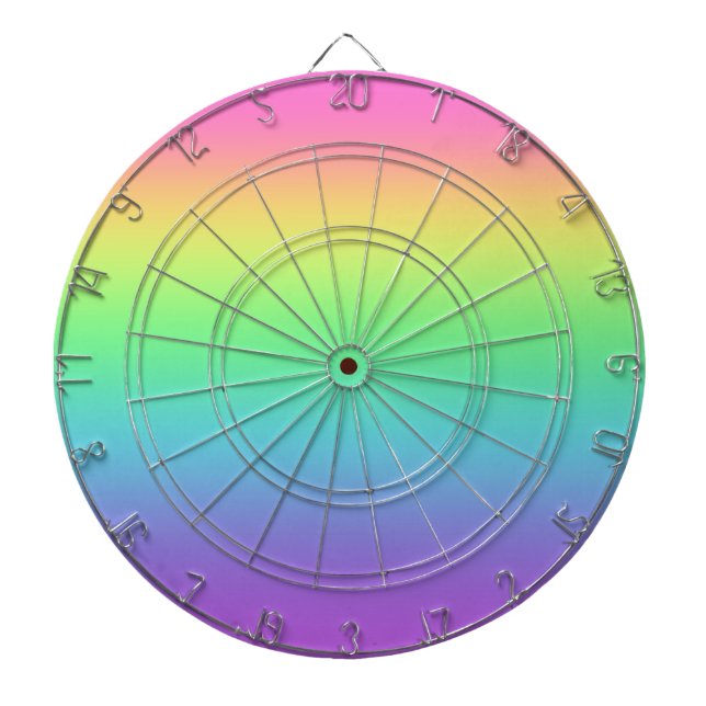 Pastel Rainbow Dartboard (Front)