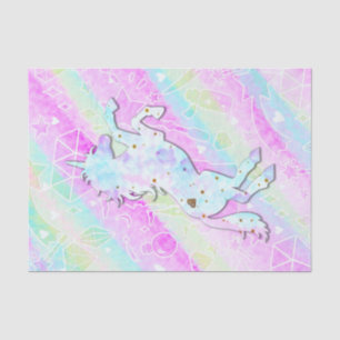 Pastel Rainbow Diamonds & Stars Magical Unicorn Tissue Paper