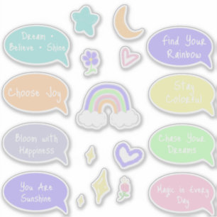 Pastel Rainbow Dreams Sticker Sheet