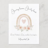 Pastel Rainbow First Mother's Day Postcard