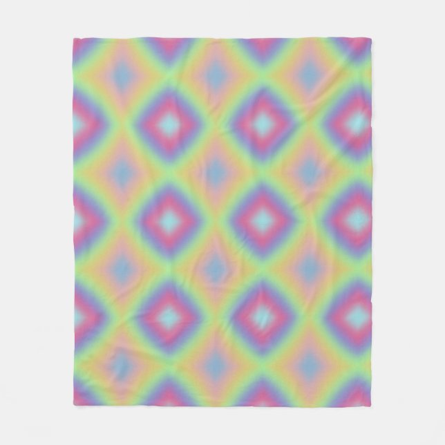 Pastel Rainbow Fleece Blanket (Front)