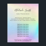 pastel rainbow flyer<br><div class="desc">beauty salon professional makeup artist flyer</div>