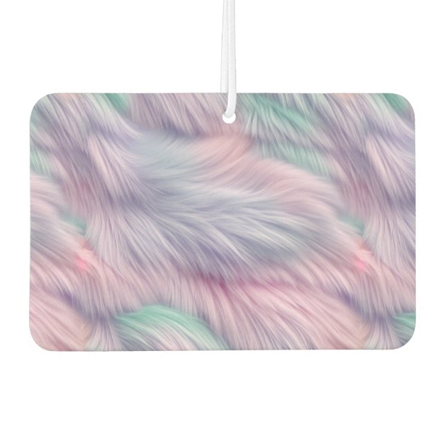 Pastel Rainbow Fur Air Freshener (Front)