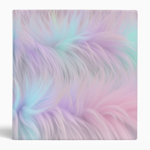 Pastel Rainbow Fur Binder