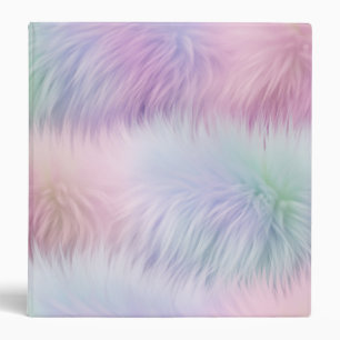 Pastel Rainbow Fur Binder