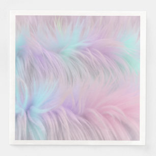 Pastel Rainbow Fur Napkin