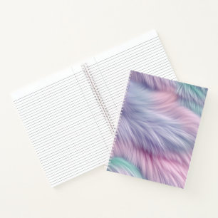 Pastel Rainbow Fur Notebook