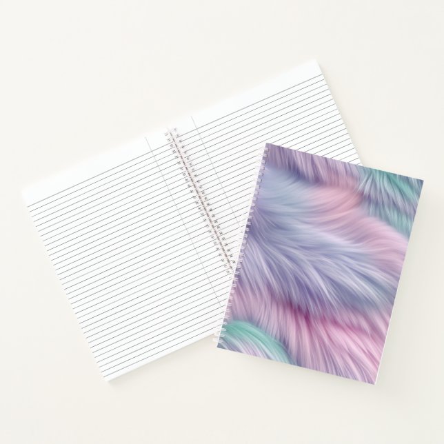 Pastel Rainbow Fur Notebook (Inside)