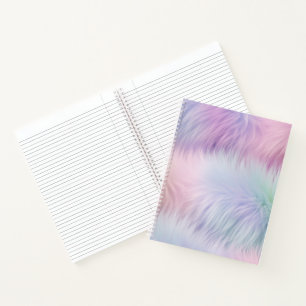 Pastel Rainbow Fur Notebook
