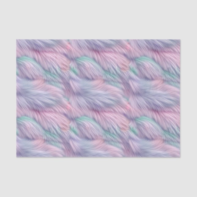 Pastel Rainbow Fur Tissue Paper (Front)