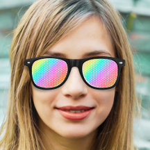 Pastel Rainbow Gay Pride Party Sunglasses
