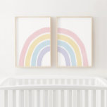 Pastel Rainbow Girl Nursery Decor<br><div class="desc">Add a finishing touch to your little one's space with this set of two pastel rainbow prints,  perfect for over a crib or dresser.</div>