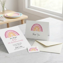 Pastel Rainbow Glitter Kids Birthday Party