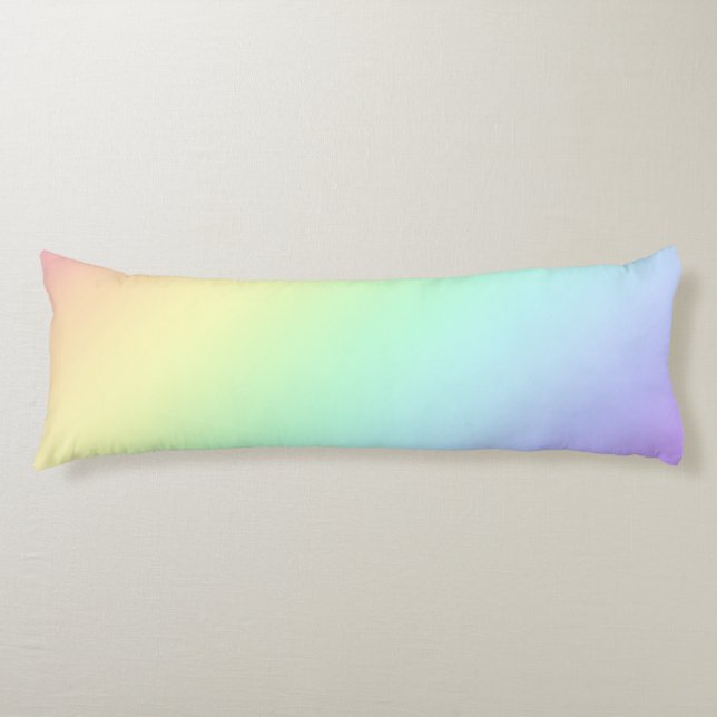 Pastel Rainbow Gradient Body Pillow (Front)