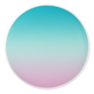 Pastel Rainbow Gradient Ombre Ceramic Knob