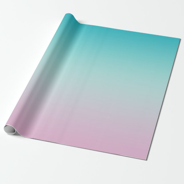 Pastel Rainbow Gradient Ombre Wrapping Paper (Unrolled)