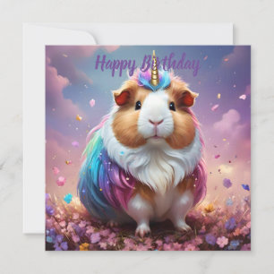 Pastel Rainbow Guinea Pig Unicorn,
