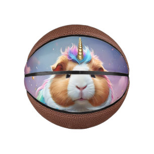 Pastel Rainbow Guinea Pig Unicorn, Mini Basketball