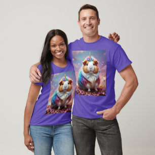 Pastel Rainbow Guinea Pig Unicorn, T-Shirt