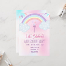 Pastel Rainbow Invitation