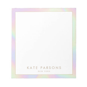 Pastel Rainbow Iridescent Notepad