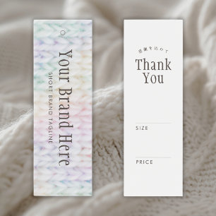 Pastel Rainbow Knitting Price Tag Mini