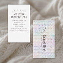 Pastel Rainbow Knitting Washing Instructions