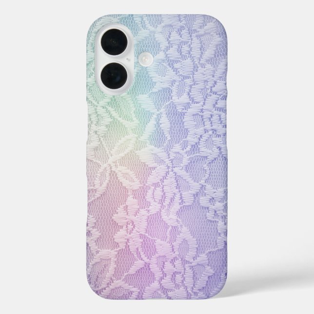Pastel Rainbow Lace Case-Mate iPhone Case (Back)
