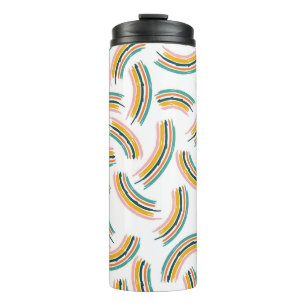Pastel Rainbow Lines: Vintage Seamless Thermal Tumbler