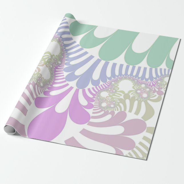 Pastel Rainbow Mod Wrapping Paper (Unrolled)