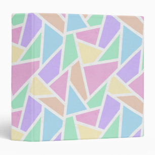 Pastel rainbow mosaic pattern binder