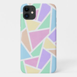 Pastel rainbow mosaic pattern iPhone 11 case