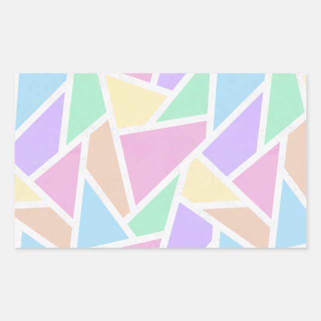 Pastel rainbow mosaic pattern sticker (Front)
